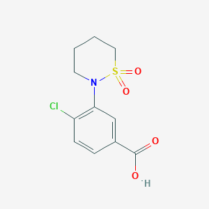 4-Chloro-3-(1,1-dioxido-1,2-thiazinan-2-yl)benzoic acid