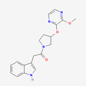 2-(1H-indol-3-yl)-1-(3-((3-methoxypyrazin-2-yl)oxy)pyrrolidin-1-yl)ethanone