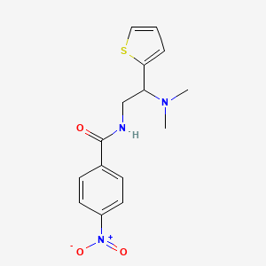 molecular formula C15H17N3O3S B2437450 N-[2-(dimethylamino)-2-(thiophen-2-yl)ethyl]-4-nitrobenzamide CAS No. 898470-99-0