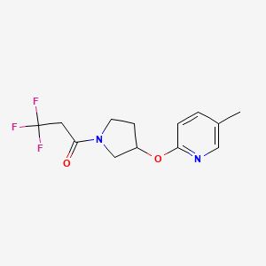 3,3,3-Trifluoro-1-(3-((5-methylpyridin-2-yl)oxy)pyrrolidin-1-yl)propan-1-one