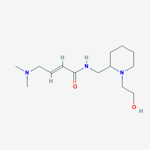 (E)-4-(Dimethylamino)-N-[[1-(2-hydroxyethyl)piperidin-2-yl]methyl]but-2-enamide