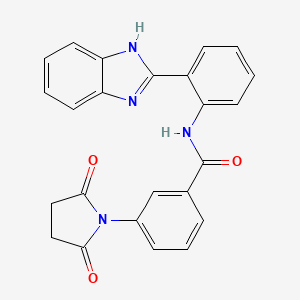 molecular formula C24H18N4O3 B2437479 N-[2-(1H-1,3-BENZODIAZOL-2-YL)PHENYL]-3-(2,5-DIOXOPYRROLIDIN-1-YL)BENZAMIDE CAS No. 477280-70-9
