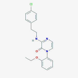 molecular formula C20H20ClN3O2 B2437497 3-{[2-(4-chlorophenyl)ethyl]amino}-1-(2-ethoxyphenyl)pyrazin-2(1H)-one CAS No. 899950-89-1