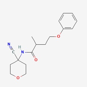 molecular formula C17H22N2O3 B2437500 N-(4-cyanooxan-4-yl)-2-methyl-4-phenoxybutanamide CAS No. 1394717-61-3