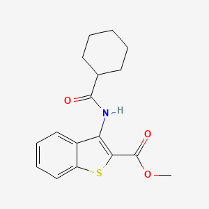 molecular formula C17H19NO3S B2437502 methyl 3-cyclohexaneamido-1-benzothiophene-2-carboxylate CAS No. 477490-42-9