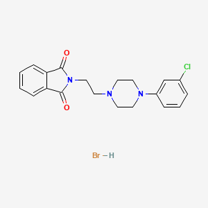 molecular formula C20H21BrClN3O2 B2437507 2-(2-(4-(3-Chlorophenyl)piperazin-1-yl)ethyl)isoindoline-1,3-dione hydrobromide CAS No. 1351647-73-8