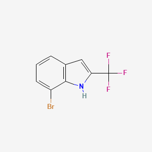 molecular formula C9H5BrF3N B2437533 7-Bromo-2-(trifluoromethyl)-1H-indole CAS No. 1779887-86-3