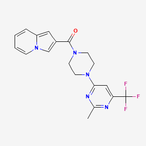 Indolizin-2-yl(4-(2-methyl-6-(trifluoromethyl)pyrimidin-4-yl)piperazin-1-yl)methanone