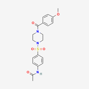 molecular formula C20H23N3O5S B2437542 N-(4-((4-(4-methoxybenzoyl)piperazin-1-yl)sulfonyl)phenyl)acetamide CAS No. 428851-34-7