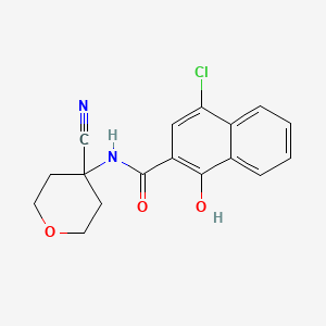 4-chloro-N-(4-cyanooxan-4-yl)-1-hydroxynaphthalene-2-carboxamide