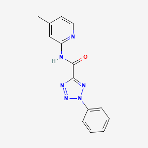 molecular formula C14H12N6O B2437552 N-(4-methylpyridin-2-yl)-2-phenyl-2H-tetrazole-5-carboxamide CAS No. 1396783-98-4