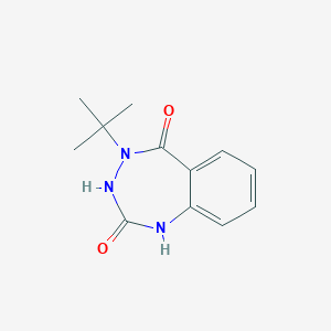 molecular formula C12H15N3O2 B2437553 4-(tert-butyl)-3,4-dihydro-1H-1,3,4-benzotriazepine-2,5-dione CAS No. 866157-53-1