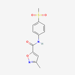 3-methyl-N-(4-(methylsulfonyl)phenyl)isoxazole-5-carboxamide