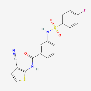 N-(3-cyanothiophen-2-yl)-3-[(4-fluorophenyl)sulfonylamino]benzamide