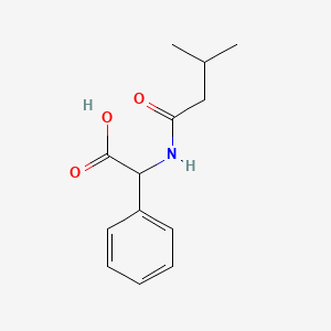 molecular formula C13H17NO3 B2437563 2-(3-Methylbutanamido)-2-phenylacetic acid CAS No. 60050-52-4