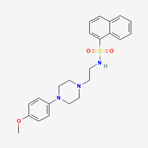 molecular formula C23H27N3O3S B2437570 N-(2-(4-(4-methoxyphenyl)piperazin-1-yl)ethyl)naphthalene-1-sulfonamide CAS No. 1049435-75-7