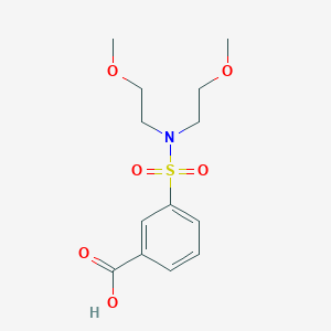 molecular formula C13H19NO6S B2437572 3-[bis(2-methoxyethyl)sulfamoyl]benzoic Acid CAS No. 445298-45-3