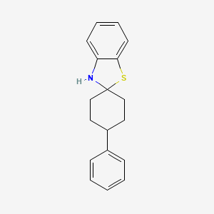 molecular formula C18H19NS B2437573 4'-苯基-3H-螺[1,3-苯并噻唑-2,1'-环己烷] CAS No. 121714-55-4