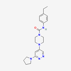 molecular formula C21H28N6O B2437574 N-(4-ethylphenyl)-4-(6-(pyrrolidin-1-yl)pyridazin-4-yl)piperazine-1-carboxamide CAS No. 1797292-72-8