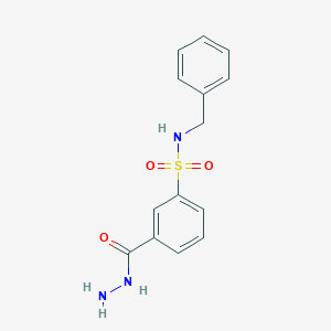 molecular formula C14H15N3O3S B2437593 N-benzyl-3-(hydrazinocarbonyl)benzenesulfonamide CAS No. 145352-97-2