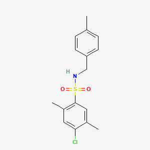 4-chloro-2,5-dimethyl-N-[(4-methylphenyl)methyl]benzene-1-sulfonamide