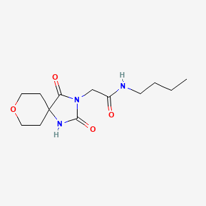 molecular formula C13H21N3O4 B2437615 N-butyl-2-(2,4-dioxo-8-oxa-1,3-diazaspiro[4.5]dec-3-yl)acetamide CAS No. 1775560-60-5