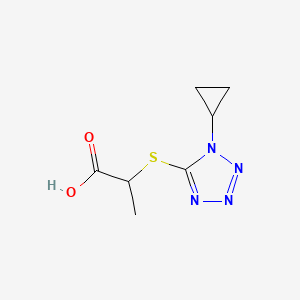 2-[(1-cyclopropyl-1H-1,2,3,4-tetrazol-5-yl)sulfanyl]propanoic acid