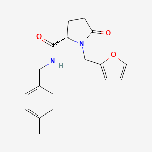 (2S)-1-(2-furylmethyl)-N-(4-methylbenzyl)-5-oxotetrahydro-1H-pyrrole-2-carboxamide
