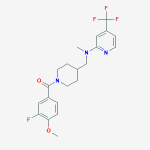 (3-Fluoro-4-methoxyphenyl)-[4-[[methyl-[4-(trifluoromethyl)pyridin-2-yl]amino]methyl]piperidin-1-yl]methanone
