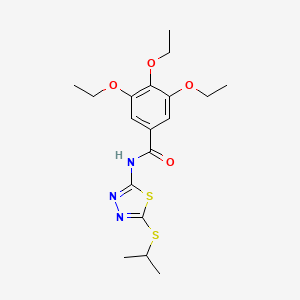 B2437678 3,4,5-triethoxy-N-(5-(isopropylthio)-1,3,4-thiadiazol-2-yl)benzamide CAS No. 393571-52-3