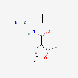 molecular formula C12H14N2O2 B2437683 N-(1-cyanocyclobutyl)-2,5-dimethylfuran-3-carboxamide CAS No. 1424523-07-8