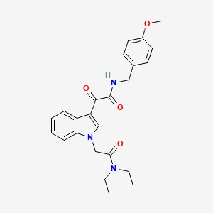 molecular formula C24H27N3O4 B2437688 N,N-diethyl-2-[3-({[(4-methoxyphenyl)methyl]carbamoyl}carbonyl)-1H-indol-1-yl]acetamide CAS No. 872848-74-3