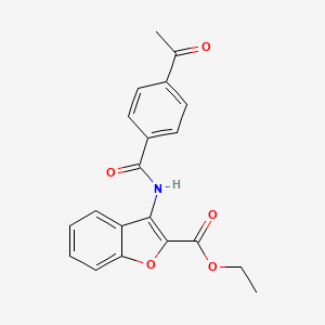 Ethyl 3-(4-acetylbenzamido)benzofuran-2-carboxylate