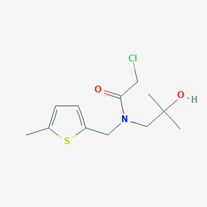 2-Chloro-N-(2-hydroxy-2-methylpropyl)-N-[(5-methylthiophen-2-yl)methyl]acetamide