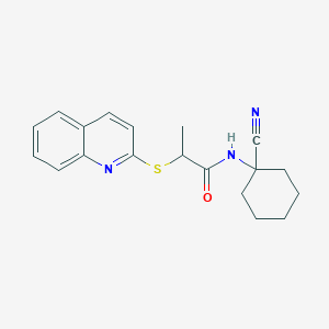 N-(1-cyanocyclohexyl)-2-(quinolin-2-ylsulfanyl)propanamide