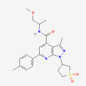 1-(1,1-dioxidotetrahydrothiophen-3-yl)-N-(1-methoxypropan-2-yl)-3-methyl-6-(p-tolyl)-1H-pyrazolo[3,4-b]pyridine-4-carboxamide