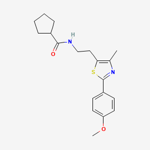 molecular formula C19H24N2O2S B2437701 N-{2-[2-(4-methoxyphenyl)-4-methyl-1,3-thiazol-5-yl]ethyl}cyclopentanecarboxamide CAS No. 869070-14-4