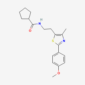 N-[2-[2-(4-methoxyphenyl)-4-methyl-1,3-thiazol-5-yl]ethyl]cyclopentanecarboxamide