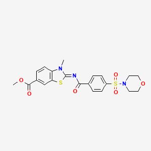(E)-methyl 3-methyl-2-((4-(morpholinosulfonyl)benzoyl)imino)-2,3-dihydrobenzo[d]thiazole-6-carboxylate