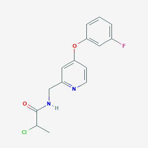 2-Chloro-N-[[4-(3-fluorophenoxy)pyridin-2-yl]methyl]propanamide