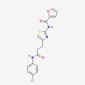N-(4-(3-((4-chlorophenyl)amino)-3-oxopropyl)thiazol-2-yl)furan-2-carboxamide