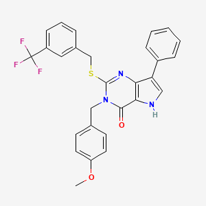 3-(4-methoxybenzyl)-7-phenyl-2-((3-(trifluoromethyl)benzyl)thio)-3H-pyrrolo[3,2-d]pyrimidin-4(5H)-one