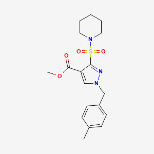 methyl 1-(4-methylbenzyl)-3-(piperidin-1-ylsulfonyl)-1H-pyrazole-4-carboxylate