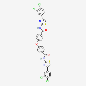 N-[4-(3,4-dichlorophenyl)-1,3-thiazol-2-yl]-4-(4-{[4-(3,4-dichlorophenyl)-1,3-thiazol-2-yl]carbamoyl}phenoxy)benzamide