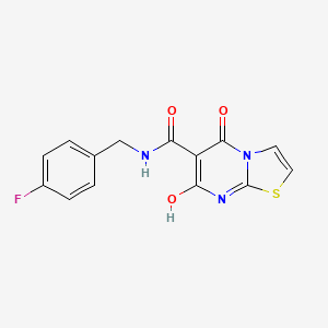 molecular formula C14H10FN3O3S B2437717 N-(4-fluorobenzyl)-7-hydroxy-5-oxo-5H-thiazolo[3,2-a]pyrimidine-6-carboxamide CAS No. 898431-58-8
