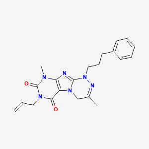 7-allyl-3,9-dimethyl-1-(3-phenylpropyl)-1,4-dihydro-[1,2,4]triazino[3,4-f]purine-6,8(7H,9H)-dione