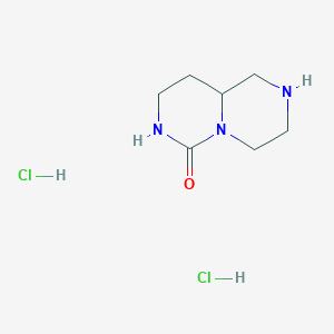 molecular formula C7H15Cl2N3O B2437742 octahydro-1H-pyrimido[1,6-a]piperazin-6-one dihydrochloride CAS No. 2230802-78-3