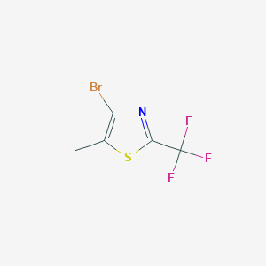 molecular formula C5H3BrF3NS B2437757 4-Bromo-5-methyl-2-(trifluoromethyl)thiazole CAS No. 1446412-91-4