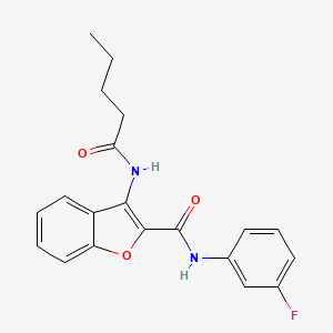 molecular formula C20H19FN2O3 B2437779 N-(3-fluorophenyl)-3-pentanamidobenzofuran-2-carboxamide CAS No. 887878-67-3