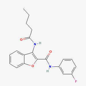 N-(3-fluorophenyl)-3-pentanamidobenzofuran-2-carboxamide